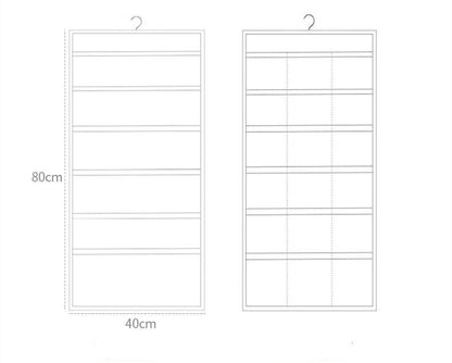 Organisateur de sous-vêtements multi-poches Double face suspendu de chaussettes de soutien-gorge