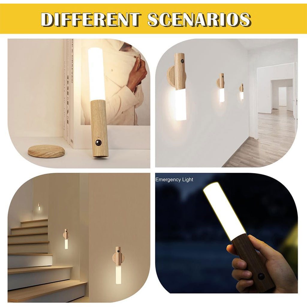 Pack 2 applique murale magnétique à détecteur de mouvement avec batterie rechargeable – طقم مصباحين بمستشعر حركة
