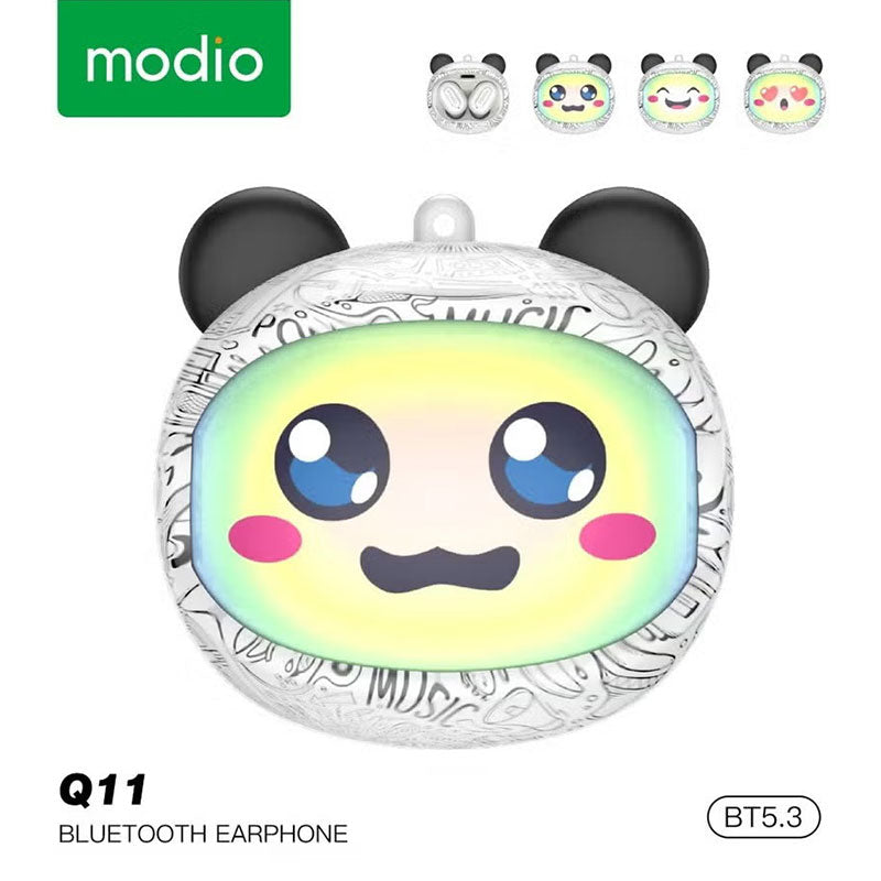 Écouteurs sans fil Modio Q11 BT5.3 avec design cute et coques interchangeables – سماعات لاسلكية جودة أصلية