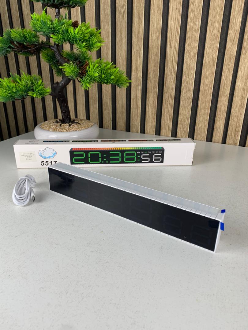 Horloge numérique LED générique avec capteur de rythme musicale – ساعة رقمية لتزيين المكتب