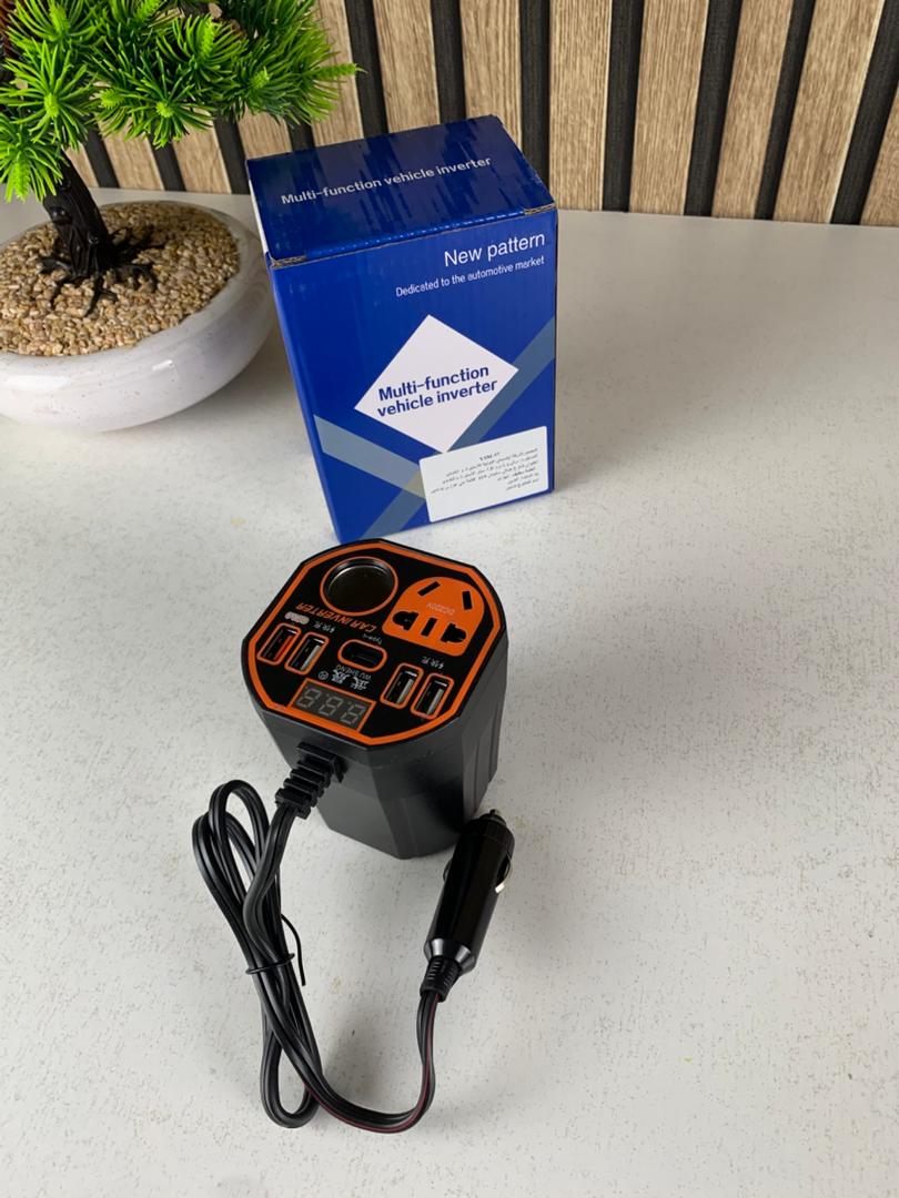 Convertisseur de Puissance pour Voiture 12V/24V vers DC220V Charge Rapide – محول التيار الكهربائي في السيارة