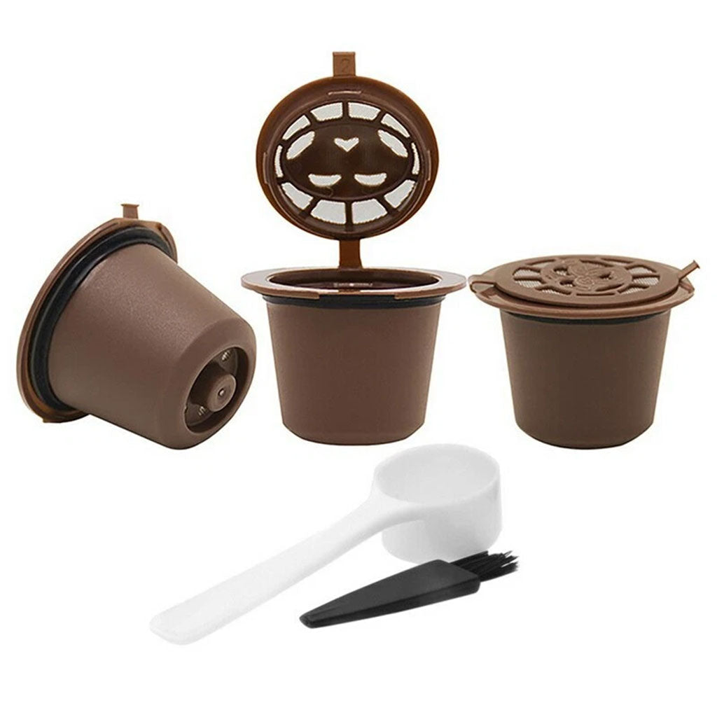 Pack 3Pcs Capsules Réutilisables Pour Machine À Café Nespresso – كبسولات قهوة قابلة لإعادة الملء