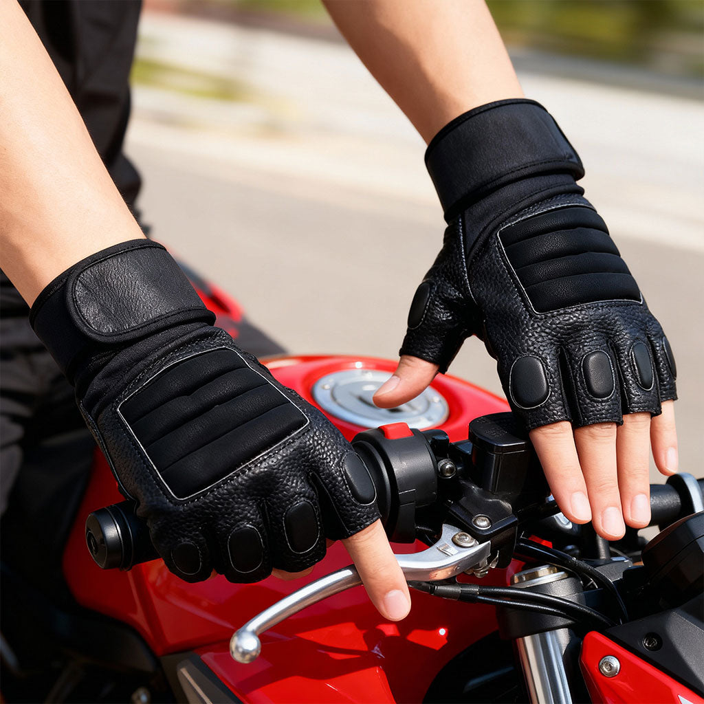 Gants Tactiques Demi Doigts Antidérapant pour Moto V3