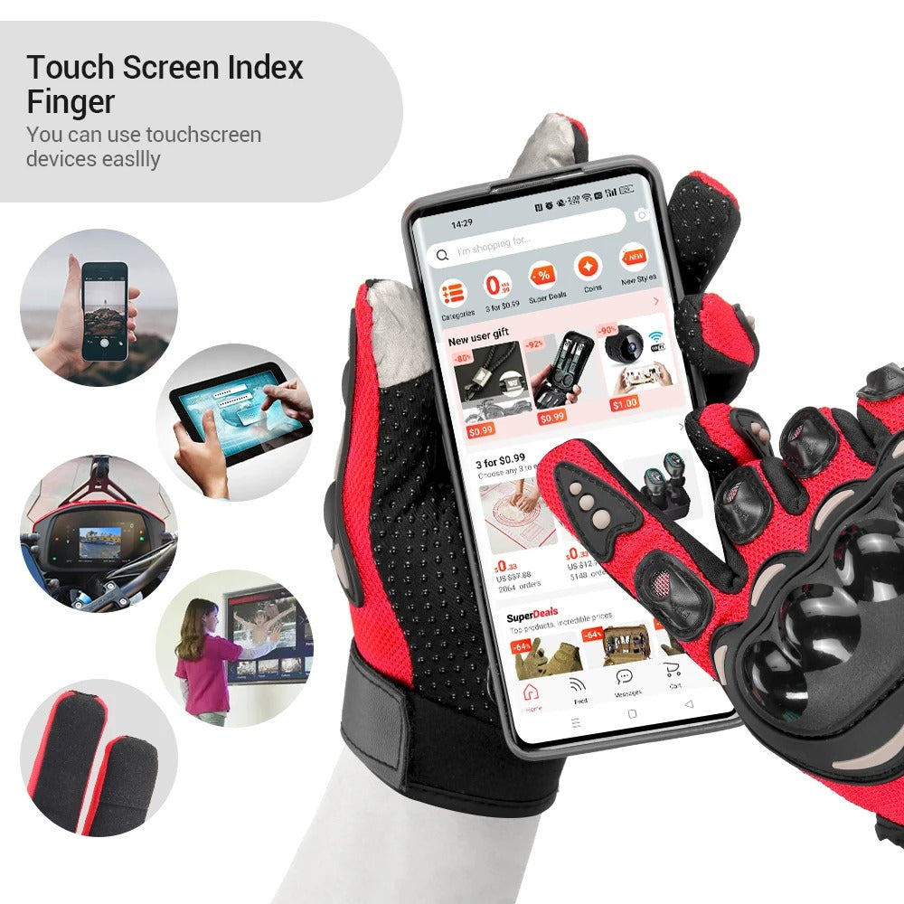 Pack Moto Hiver Cagoule Excefore en Polaire + Gants Pro Biker respirants avec protections antidérapantes
