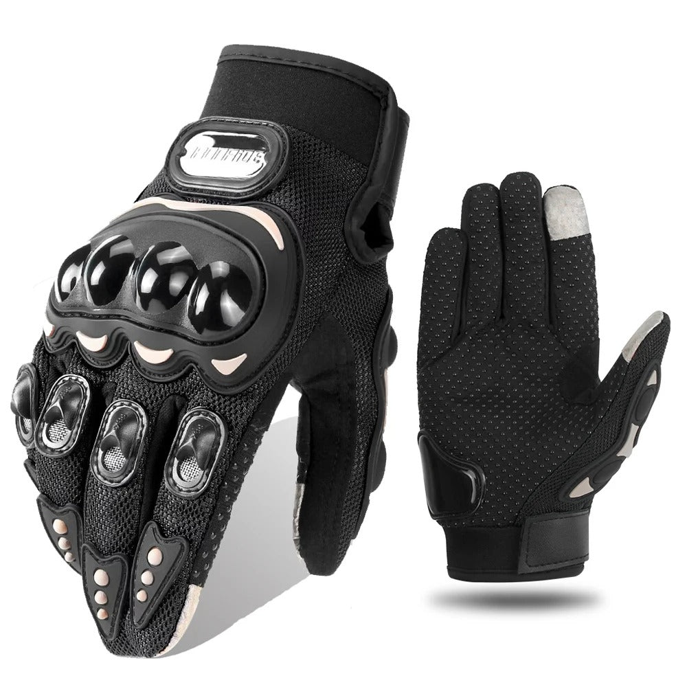 Pack Moto Hiver Cagoule Professionnel + Gants Pro Biker respirants avec protections antidérapantes