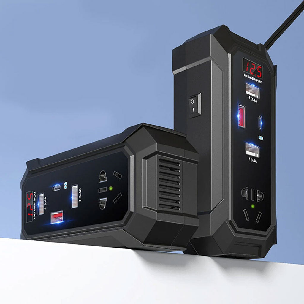 Inverter de voiture 12V 24V à 220V multiports super fast charge – محول التيار الكهربائي في السيارة