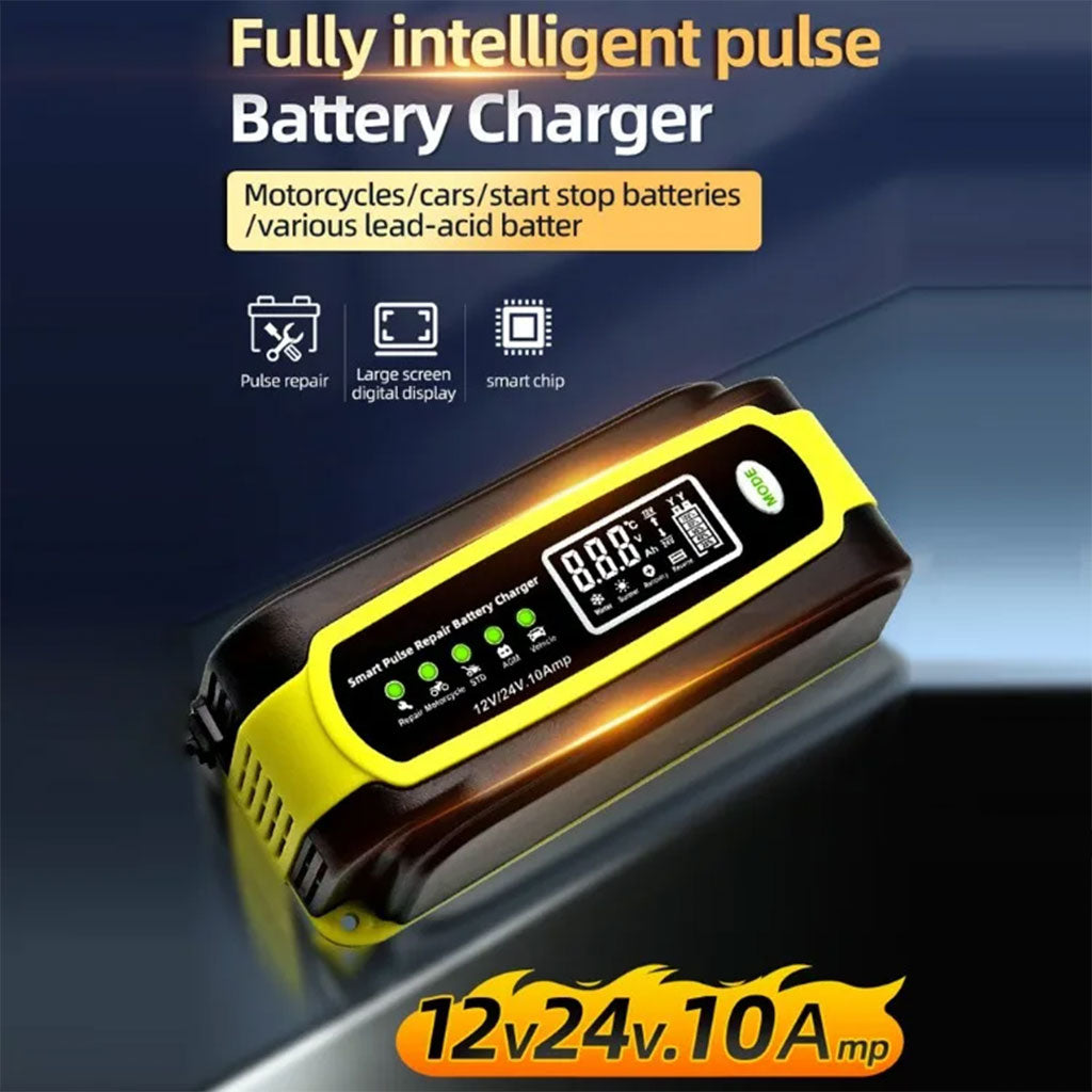 Chargeur de batterie voiture automatique intelligent 12-12v.10Amp – شاحن بطارية للسيارات