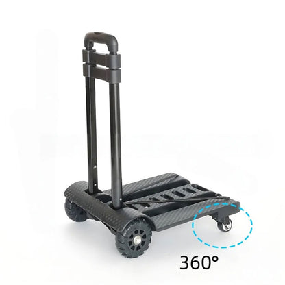 Chariot de manutention pliable et léger à 2 roues avec cordes élastiques – عربة خفيفة الوزن وقابلة للطي ذات عجلتين مع حبال مرنة