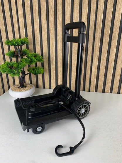 Chariot de manutention pliable et léger à 2 roues avec cordes élastiques – عربة خفيفة الوزن وقابلة للطي ذات عجلتين مع حبال مرنة