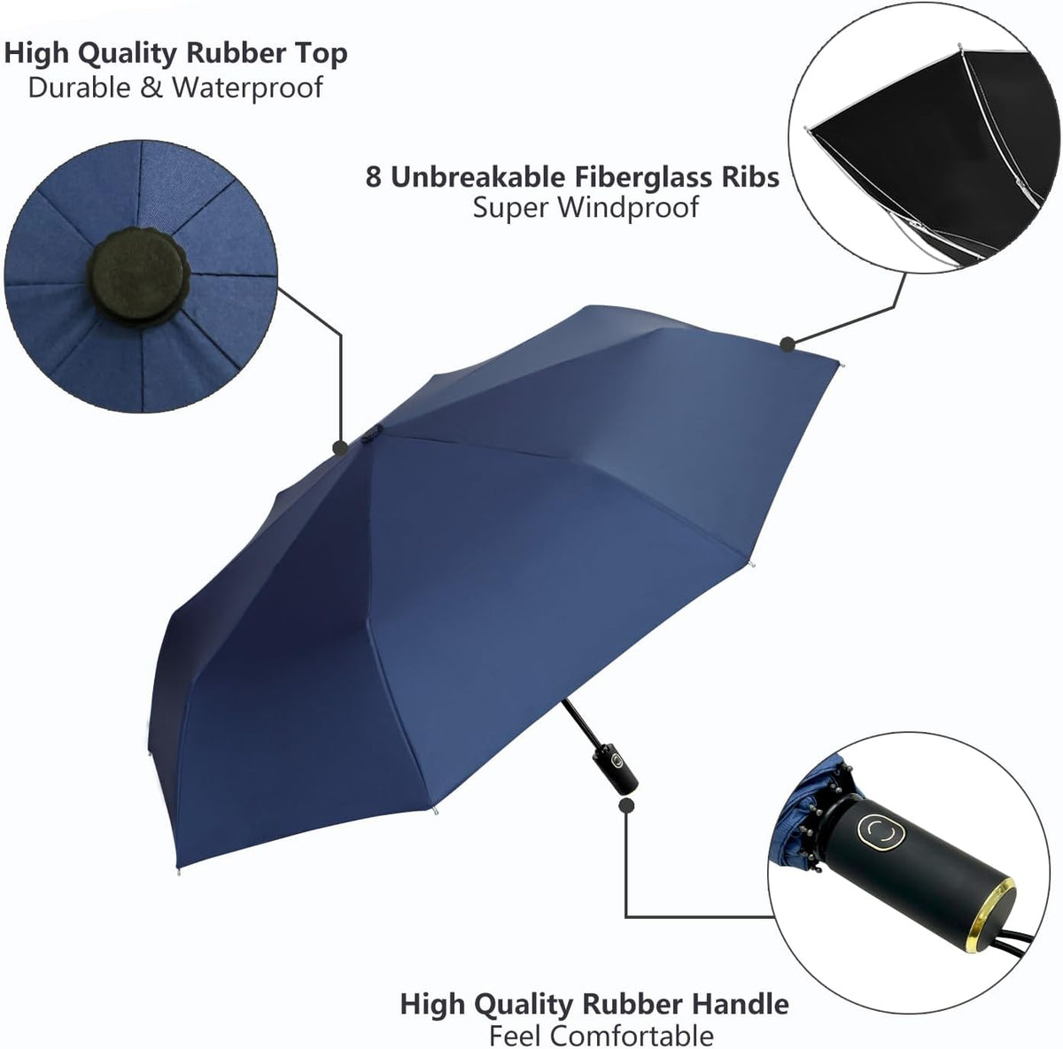 Parapluie Automatique Coupe-Vent avec Protection UV - مظلة أوتوماتيكية مقاومة للرياح وأشعة الشمس