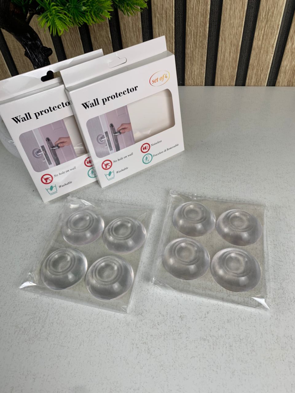 8 Pcs Protections de poignées de porte en silicone transparent – واقيات مقابض الأبواب من السيليكون الشفاف