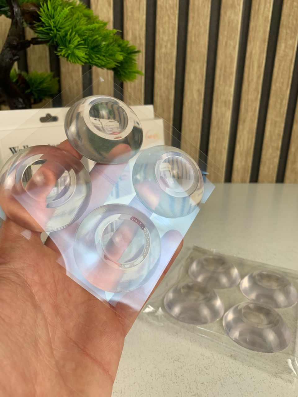 8 Pcs Protections de poignées de porte en silicone transparent – واقيات مقابض الأبواب من السيليكون الشفاف