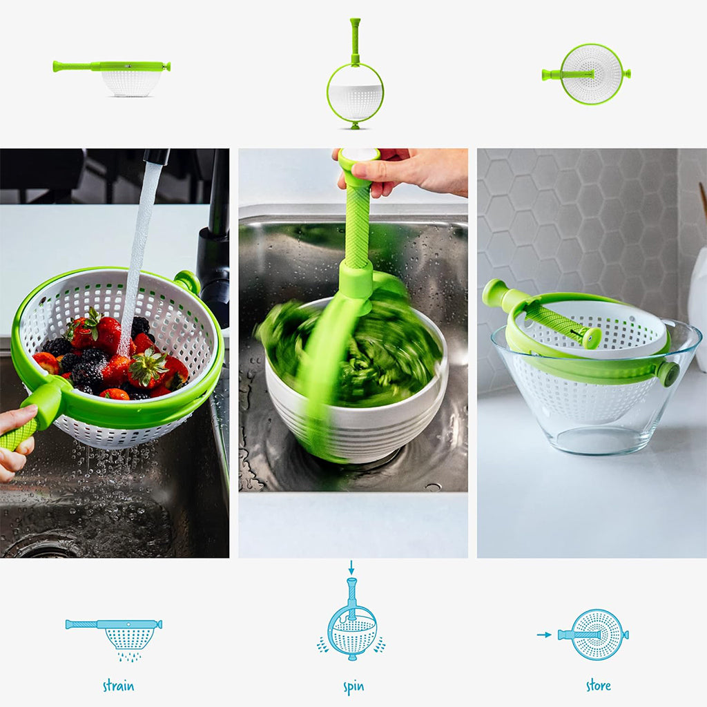 Panier D’égouttage Rotatif pour Fruits et Légumes Facile et Rapide – سلة غسل الخضار