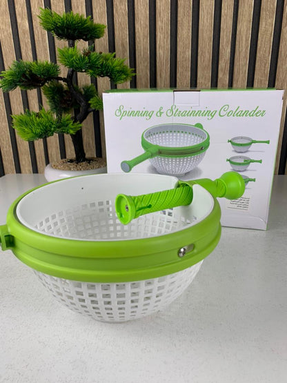 Panier D’égouttage Rotatif pour Fruits et Légumes Facile et Rapide – سلة غسل الخضار