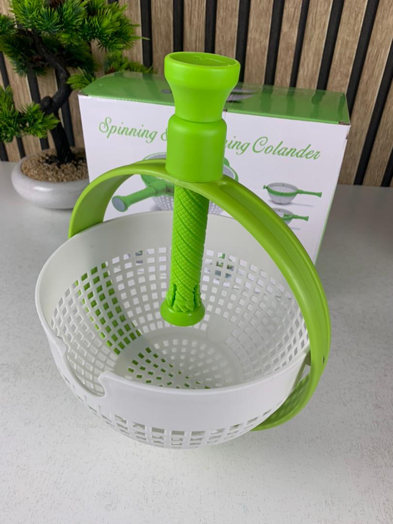 Panier D’égouttage Rotatif pour Fruits et Légumes Facile et Rapide – سلة غسل الخضار