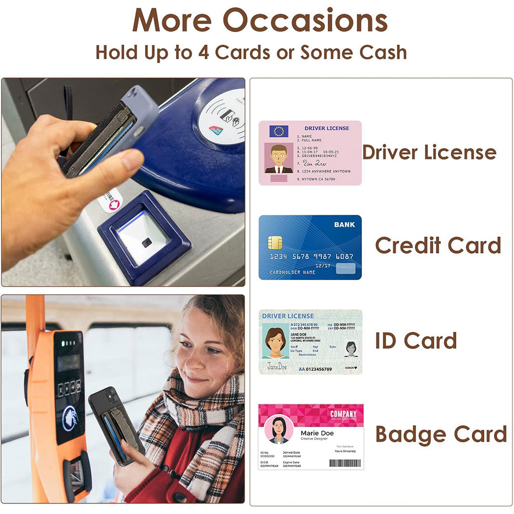 Étui porte-cartes pour téléphone portable auto-adhésif – حاملة بطاقات خلف الهاتف