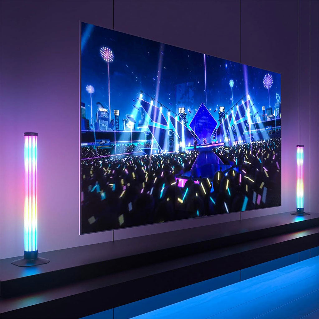 Lampes d’ambiance 2Pcs LED RVB Smart 360° avec plusieurs modes et synchronisation de la musique