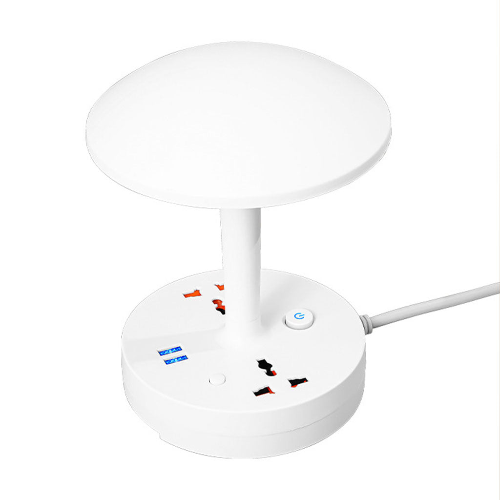 Multiprise et lampe de bureau 2500W avec USB Ports à intensité variable 3 couleurs