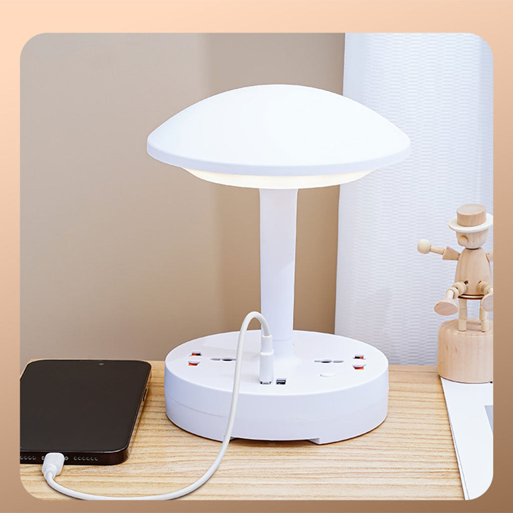 Multiprise et lampe de bureau 2500W avec USB Ports à intensité variable 3 couleurs