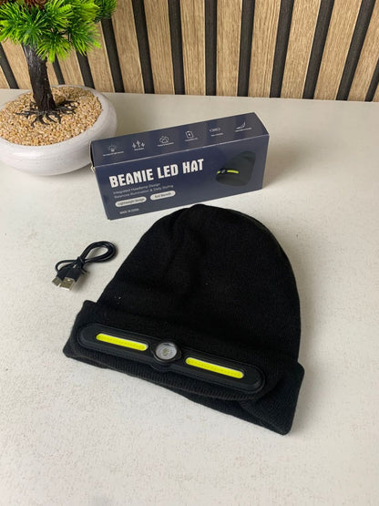 Bonnet d’hiver COB Headlight pour camping et randonnée – قبعة شتوية مزودة بمصباح أمامي