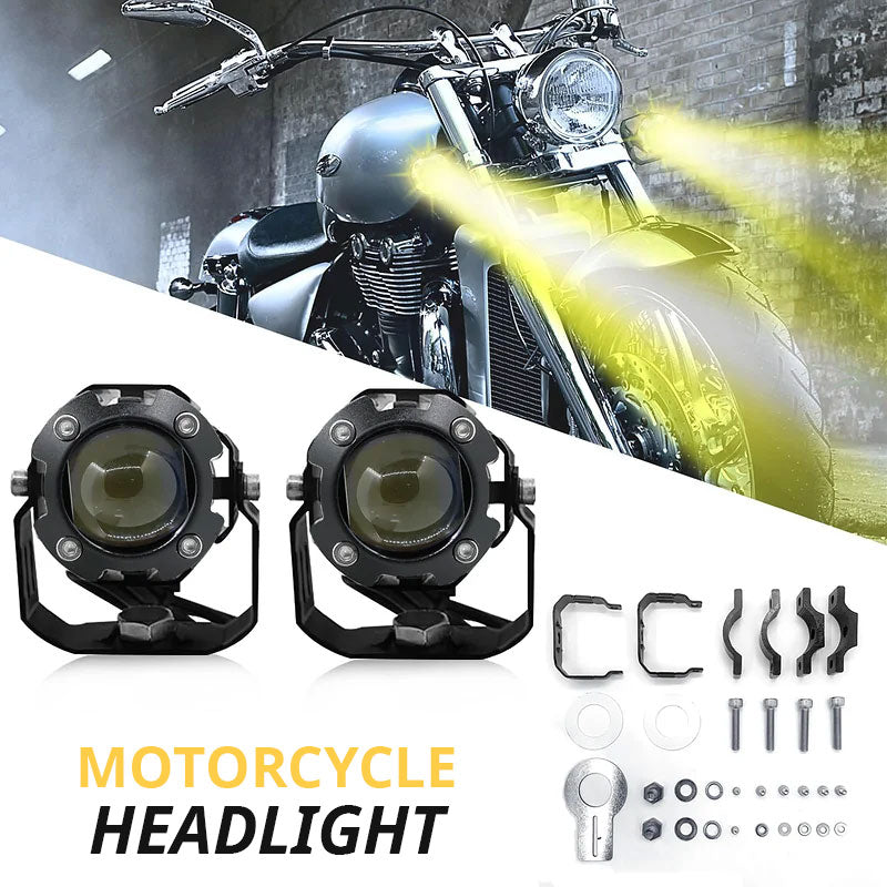 Pack Projecteur de moto Super Lumineux Double Couleur 3800K-6500K - حزمة المصابيح الأمامية للدراجات النارية ذات اللون المزدوج فائقة السطوع