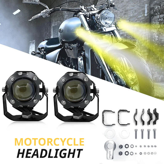 Pack Projecteur de moto Super Lumineux Double Couleur 3800K-6500K - حزمة المصابيح الأمامية للدراجات النارية ذات اللون المزدوج فائقة السطوع