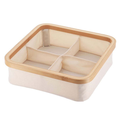 Panier de rangement pour salle de bain en feutre tissé 4 compartiments – سلة تنظيم الأغراض في الحمام