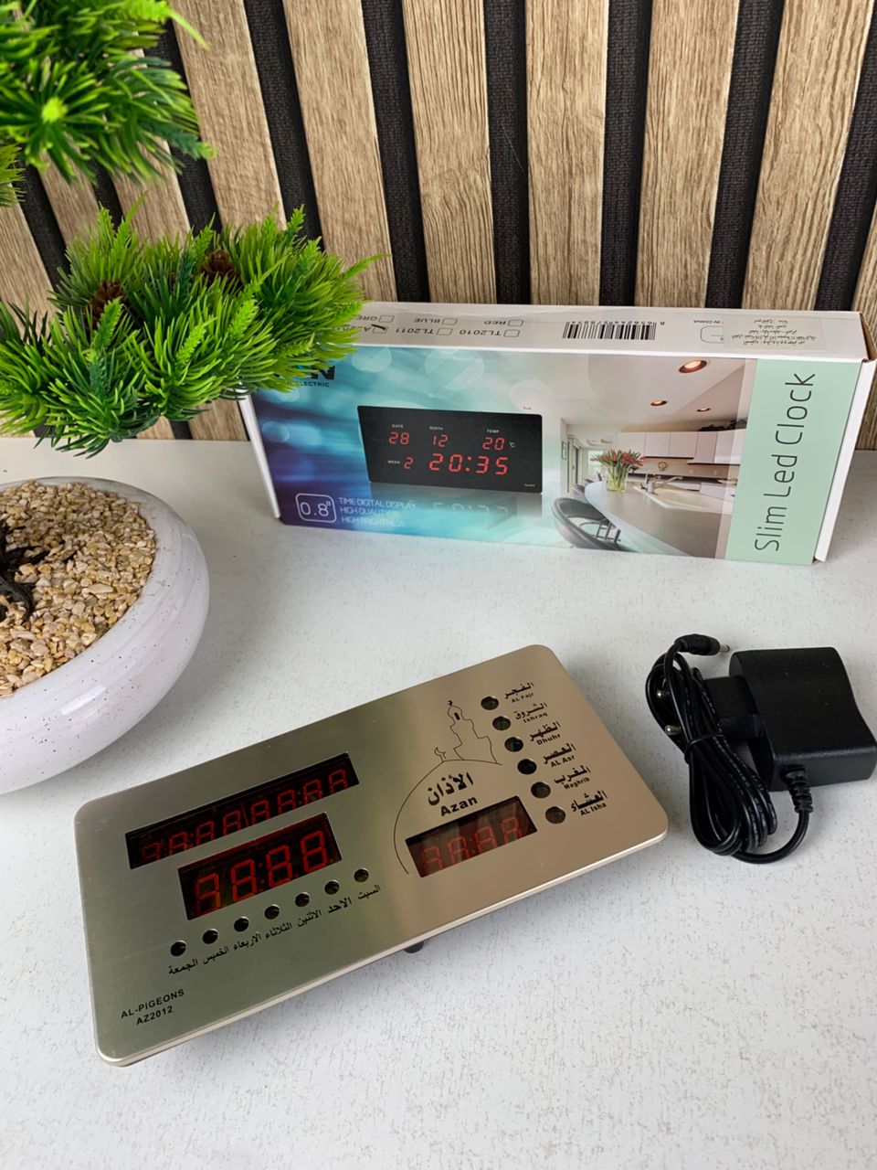Horloge Islamic Digitale LED avec Heures de Prière AZ2012 – ساعة رقمية إلكترونية لمواقيت الصلاة