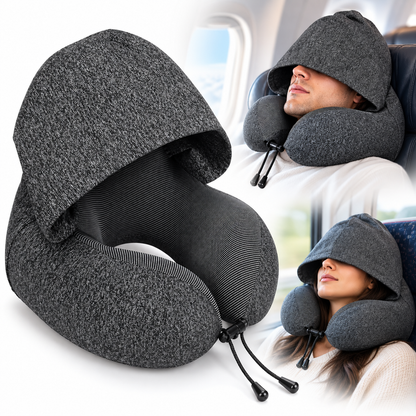 Coussin de Voyage en Mousse à Mémoire de Forme avec Capuche - وسادة سفر طبية بميموري فوم وغطاء رأس