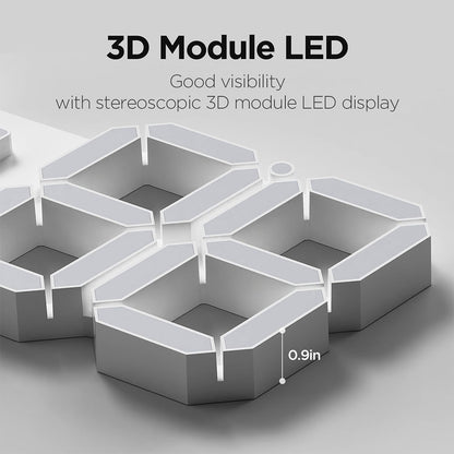 Horloge Murale numérique LED Blanche 3D GH0720L – ساعة رقمية تصميم ثلاثي الأبعاد