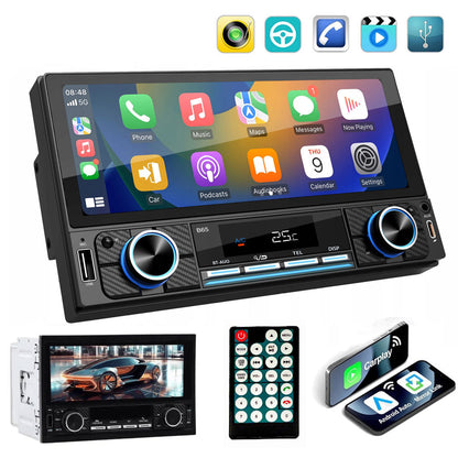 Autoradio 2-DIN avec écran tactile, USB-C, Bluetooth, Wi-Fi, CarPlay et Android Auto – جهاز راديو سيارة