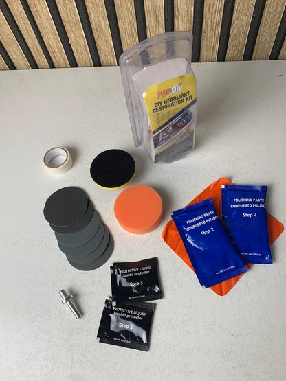 Kit Rénovation Phare Voiture pour Les Rayures De Jaunissement - طقم تنظيف أضواء السيارة