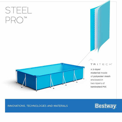 Steel Pro™ Piscine Rectangulaire 221 x 150 x 43cm Bestway 56401