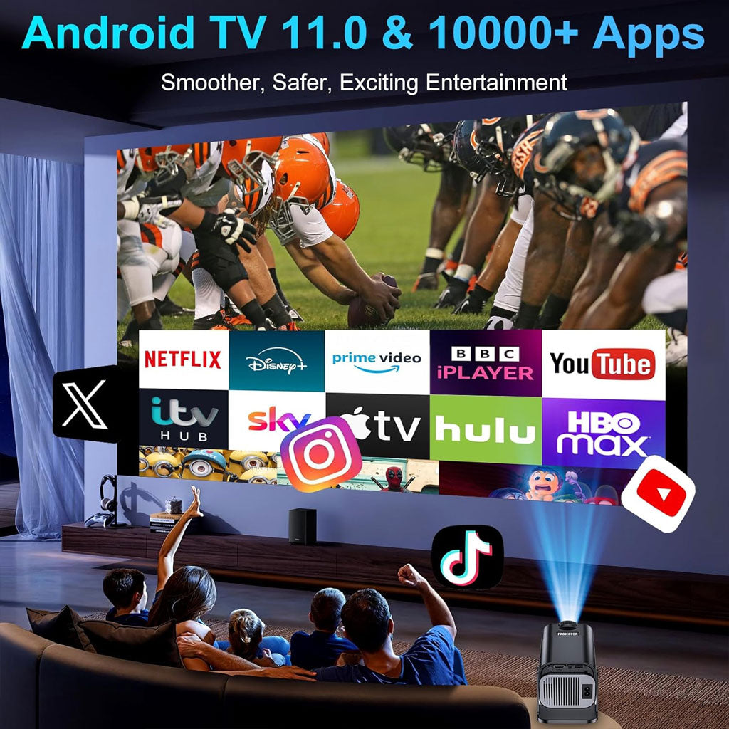 Projecteur portable Full HD HY300 Android 11 WiFi6 et Bluetooth 5.0 - جهاز عرض ذكي