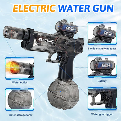 Pistolet à Eau Electrique 320 ML avec Effets Lumineux - مسدس مائي أوتوماتيكي