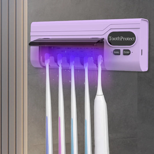 Désinfectant et support de brosse à dents intelligent rechargeable 5 emplacements - حامل فرش الأسنان
