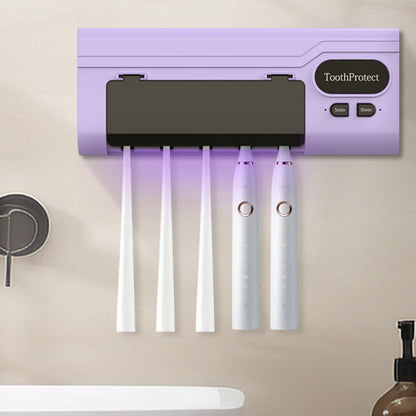 Désinfectant et support de brosse à dents intelligent rechargeable 5 emplacements - حامل فرش الأسنان