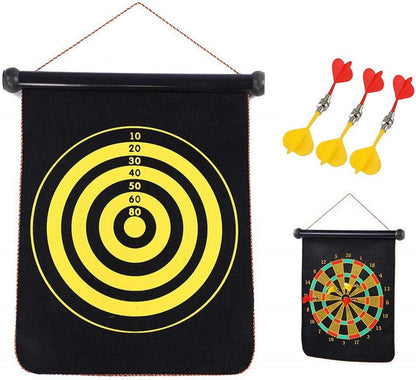 Jeu de fléchettes magnétique avec cible enroulable et suspendue avec 3 fléchettes incluses - لعبة رمي السهام