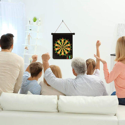 Jeu de fléchettes magnétique avec cible enroulable et suspendue avec 3 fléchettes incluses - لعبة رمي السهام