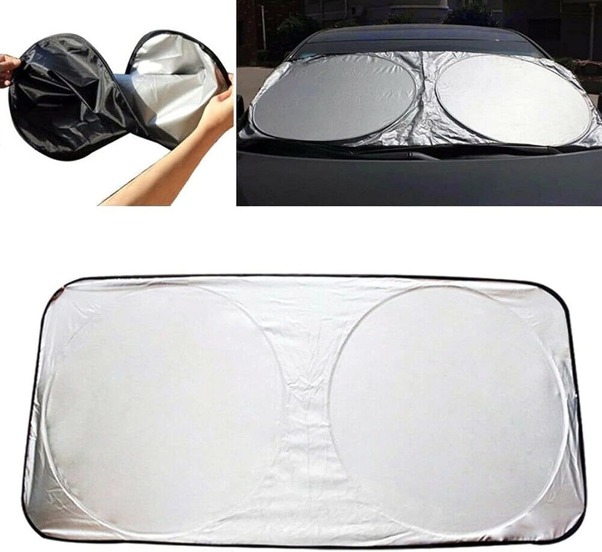 Pare-soleil de pare-brise avant et arrière de voiture protection solaire et UV - مظلة شمسية للسيارة
