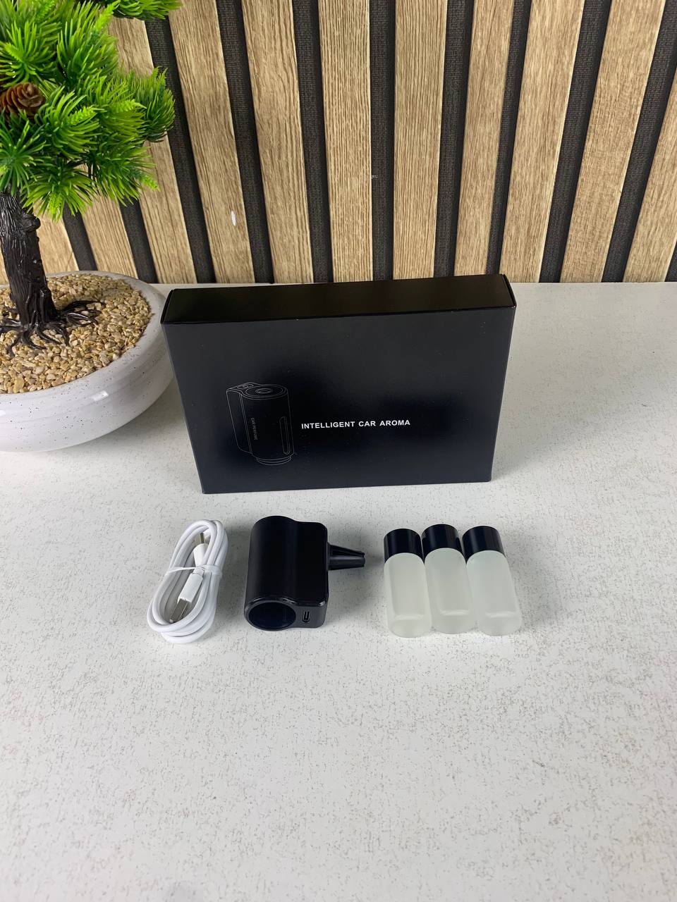 Diffuseur d'huile intelligent à clip sortie de climatisation avec 3 recharge - طقم معطر سيارة