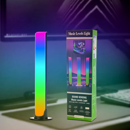 Barre LED RGB 2PCS synchronisée avec la musique et les sons 8 modes d'éclairage - أضواء ملونة متزامنة مع الموسيقى