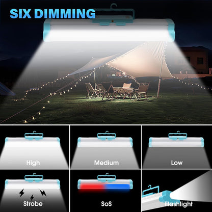 Lanterne de Camping 5-en-1 avec Power Bank MM 4000mAh - مصباح التخييم المغناطيسي متعدد المهام