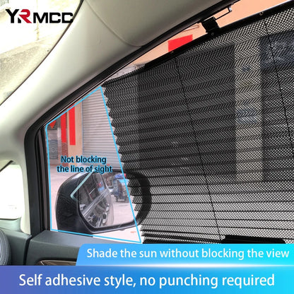 Rideau pare-soleil rétractable pour vitres de voiture 4Pcs – واقي الشمس في السيارة