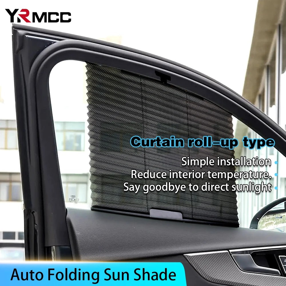 Rideau pare-soleil rétractable pour vitres de voiture 4Pcs – واقي الشمس في السيارة