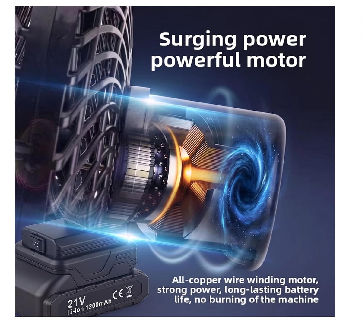 Ventilateur de Table Rechargeable avec Batterie Lithium 24V - مروحة مع بطارية كبيرة قابلة للشحن