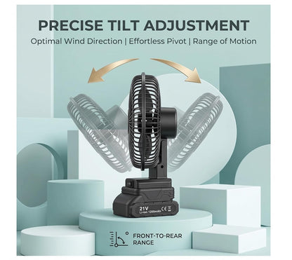 Ventilateur de Table Rechargeable avec Batterie Lithium 24V - مروحة مع بطارية كبيرة قابلة للشحن