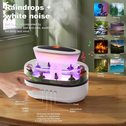 Humidificateur d'Air Effet Gouttes de Pluie et Diffuseur d'Huiles Essentielles - مرطب الهواء بتصميم قطرات المطر ونشر الزيوت العطرية