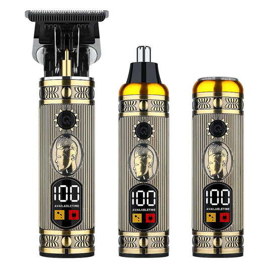 Rasoir professionnel multifonction 3en1 Étanche en acier Rechargeable USB