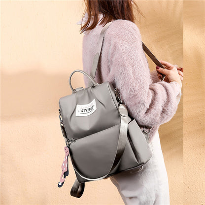Sac à dos oxford Antivol étanche Pour Femme - Gris